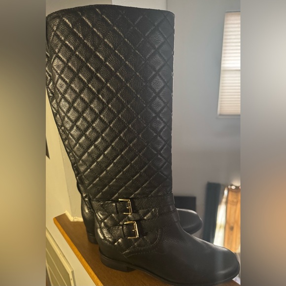 Shoes - Kate SpadeQuilted Black Knee-High Boots NWOT